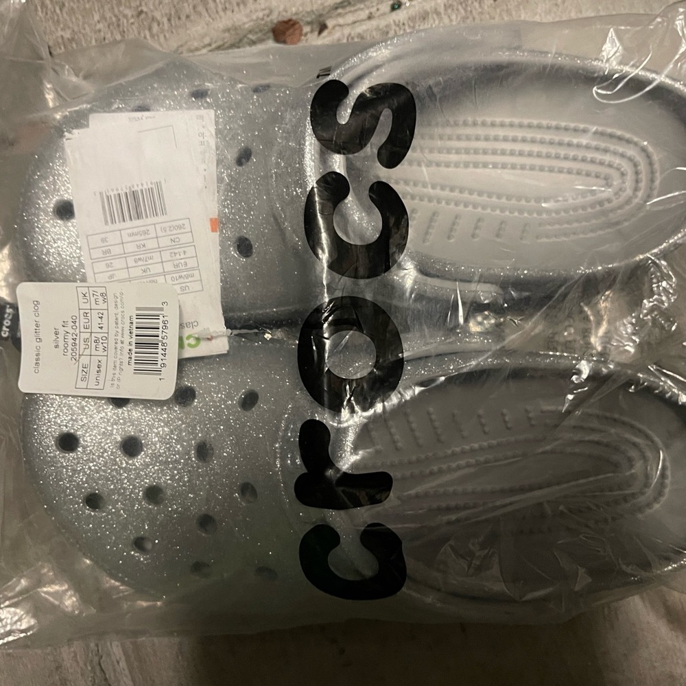 Crocs glitter clog 10